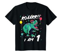 Enfant 1. Anniversaire garçon dinosaure I am 1 T-Shirt