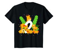 Enfant 2 Ans Alt 2023 Giraffe Löwe Dschungel Zebra Bär Garçon Fille T-Shirt