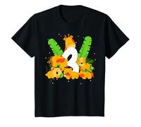 Enfant 3 Ans Alt 2022 Giraffe Löwe Dschungel Zebra Bär Garçon Fille T-Shirt