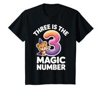 Enfant 3 The Magic Number Funny 3ème Anniversaire Lion Mignon T-Shirt