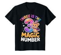 Enfant 3 The Magic Number Funny 3ème Anniversaire Lion Mignon T-Shirt