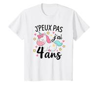 Enfant 4 Ans Fille Anniversaire Drole Licorne J'Ai 4 Ans T-Shirt