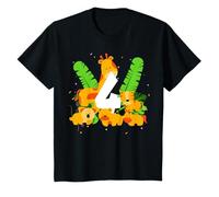 Enfant 4 Jahre Alt 2021 Giraffe Löwe Dschungel Zebra Bär Garçon Fille T-Shirt