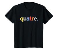 Enfant 4th Birthday Shirt Boy 4 Four Quatre | French Anniversaire T-Shirt