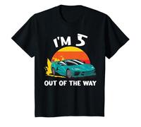 Enfant 5. Anniversaire : J'ai 5 ans. Out The Way Car Race Cars T-Shirt