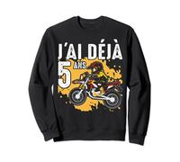 Enfant 5 ans Anniversaire J'ai déjà 5 ans motocross moto Sweatshirt