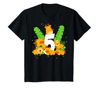 Enfant 5 Jahre Alt 2020 Giraffe Löwe Dschungel Zebra Bär Garçon Fille T-Shirt