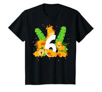 Enfant 6 Ans Alt 2019 Giraffe Löwe Dschungel Zebra Bär Garçon Fille T-Shirt