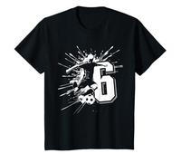 Enfant 6ème anniversaire garçon 6 ans footballeur anniversaire T-Shirt