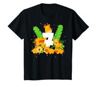 Enfant 7 Ans à 2018 Giraffe Löwe Dschungel Zebra Bär Boy Girl T-Shirt