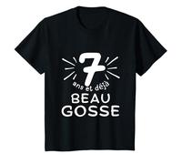 Enfant 7 ans et déjà beau gosse. Phrase humour pour cadeau garçon T-Shirt