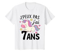 Enfant 7 Ans Fille Anniversaire Drole Licorne J'Ai 7 Ans T-Shirt