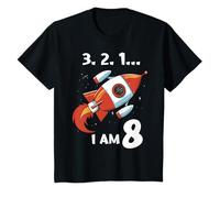 Enfant 8. Anniversaire J'ai 8 ans Rocket Space T-Shirt