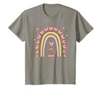 Enfant Adorable motif arc-en-ciel pour 2ème anniversaire fille T-Shirt