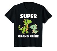 Enfant Annonce Grossesse Mignon Petit Dinosaure Super Grand Frère T-Shirt