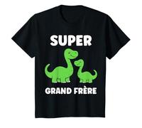 Enfant Annonce Grossesse Mignon Petit Dinosaure Super Grand Frère T-Shirt