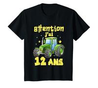 Enfant Attention j’AI 12 Ans - Anniversaire Enfant 12 Ans Tracteur T-Shirt