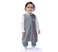 Enfant Automne Hiver Printemps en Pyjama à Manches Amovible Couvertures avec Pieds Gigoteuse Bébé sans Manches pour Sac de Couchage - Age Adapté 1-4 Ans Gris/M