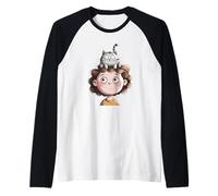 Enfant avec un ami chat sur la tête Manche Raglan