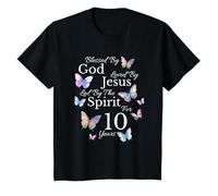 Enfant Béni par Dieu Aimé par Jésus pour Ses 10 Ans et Son 10e Anniversaire T-Shirt