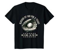 Enfant Blessed by God for 6 Years Old Baseball Cadeaux d'anniversaire T-Shirt