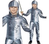 Enfant Blindé Costume Chevalier Garçons Médiéval Croisé Costume Déguisement Neuf