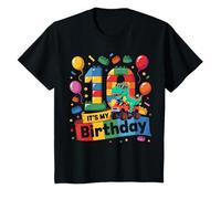 Enfant Bloc de Chiffres pour 10e Anniversaire Motif Dinosaure Monster Truck T-Shirt