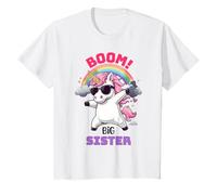 Enfant Boom promu anniversaire licorne arc-en-ciel Big Sister T-Shirt
