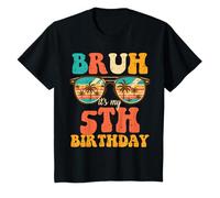 Enfant Bruh Lunettes de Soleil de Plage pour 5ème Anniversaire T-Shirt
