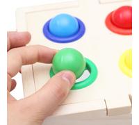 Enfant - Building Toy Forme Forme Toi adapté à la Pédagogie de L'enfance Heureuse, Idéal pour Les Enfants, Le Bois (17 Trous avec Balle)