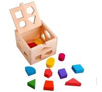 Enfant - Building Toy Forme Forme Toi adapté à la Pédagogie de L'enfance Heureuse, Idéal pour Les Enfants, Le Bois (13 Trous)