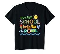Enfant Bye Bye School Hello Pool Chemise d'été pour garçon T-Shirt
