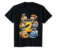 Enfant Cadeau 2 Ans Garçon Engins de Chantier Camion Pelleteuse T-Shirt