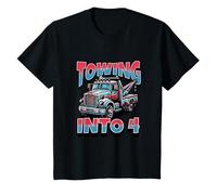 Enfant Camion de dépanneuse remorquage dans 4 ans 4e anniversaire garçon T-Shirt
