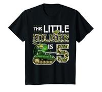 Enfant Camouflage d'anniversaire sur le thème militaire This Little Soldier Is 5 Boys T-Shirt