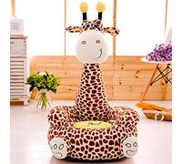 Enfant Canapé Lit Fauteuil pour Garçon Fille, Kalavika Chaise Cartoon Coussin de Sol Bébé en Coton Siège Décoration Chambre (Girafe Cafe)