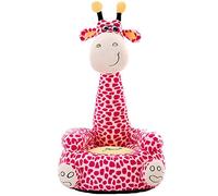 Enfant Canapé Lit Fauteuil pour Garçon Fille, Kalavika Chaise Cartoon Coussin de Sol Bébé en Coton Siège Décoration Chambre (Girafe Rose)
