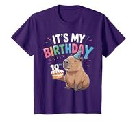 Enfant Capybara 10e Anniversaire 10 Ans Mignon fête sur Le thème du Jour T-Shirt