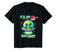 Enfant C'est mon 3e anniversaire sur le thème Alien UFO Space T-Shirt