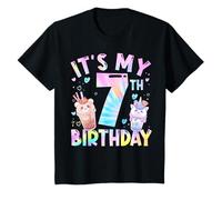 Enfant C'est mon 7e anniversaire Bubble Boba Tea Party, fille de 7 ans T-Shirt