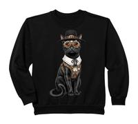 Enfant Chat Vintage Rétro Cool Turquie Jour Dîner Automne Automne Récolte Sweatshirt