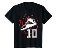 Enfant Chaussures de Basket-Ball 10e Anniversaire Cadeau fête 10 Amateurs de Sport T-Shirt