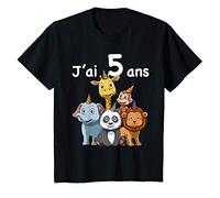 Enfant Cinquième Anniversaire - les enfants et le cadeau du zoo T-Shirt