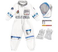 Enfant costume di halloween da astronauta abito da spettacolo Déguisement Astronaute Enfant avec Astronaute Casque et Astronaute Gants pour Garçons, Filles Cadeaux Halloween (Bleu ciel, 8-9 ans)