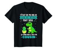 Enfant Cousin Je Vais Être Cousin Graçon Idée Dinosaures Drole T-Shirt