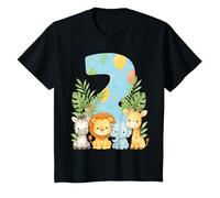 Enfant Cute Animals 2nd Birthday Elephant Lion Zebra Giraffe T-Shirt