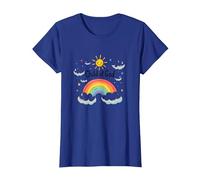 Enfant de Dieu chrétien pour Enfants Arc-en-Ciel Soleil Nuages T-Shirt, Femme, Bleu Royal, XXL