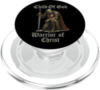 Enfant de Dieu, Guerrier du Christ - Chevalier catholique PopSockets PopGrip pour MagSafe
