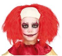 Enfant Déguisement Halloween Clown Tueur Perruque Rouge Horreur Coiffe Fg