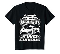 Enfant Deux enfants de 2 ans, 2e anniversaire, Two Fast Racecar 2 Curious T-Shirt